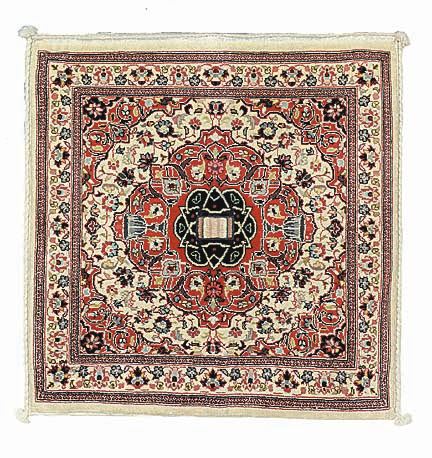 Ivory Kashan Carpet Pillow