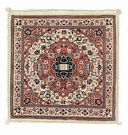 Ivory Kashan Carpet Pillow